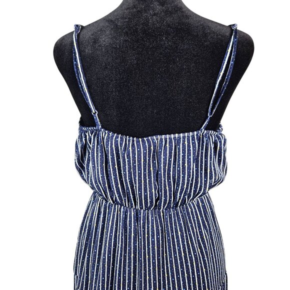 Tommy Girl Womens Navy & White Striped Maxi Sundress Size Small Casual Tiered - Picture 4 of 10